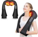 AERLANG Shiatsu Back and Neck Massager, Back Massager Deep Tissue Kneading Neck and Shoulder Massage with Heat