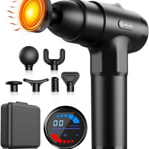 AERLANG Massage Gun with Heat,Deep Tissue Massage Gun, Back and Neck Massager for Pain Relief