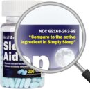 HealthA2Z Sleep Aid 200 Caplets | Diphenhydramine HCl 25mg | Regular Strength Sleeping Pills