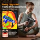 AERLANG Massage Gun with Heat,Deep Tissue Massage Gun, Back and Neck Massager for Pain Relief