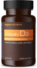 Amazon Elements Vitamin D3, 2000 IU, 180 Softgels, 6 month supply (Packaging may vary), Supports Strong Bones and Immune Health