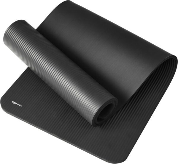 Amazon Basics 1/2 Inch Extra Thick Exercise Yoga Mat with Carrying Strap, Cushioned Support, for Fitness and Gym Workouts - Image 4