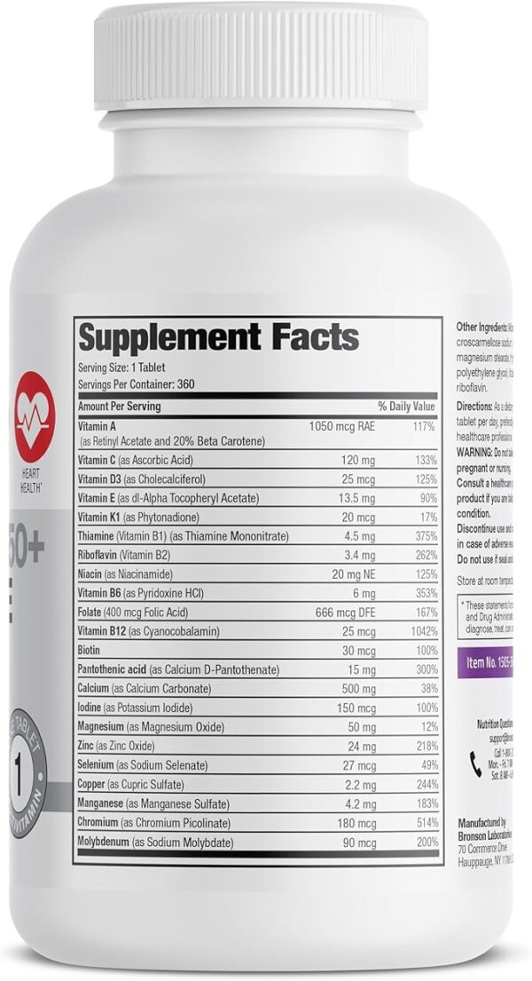 Bronson ONE Daily Women’s 50+ Complete Multivitamin Multimineral - Image 4