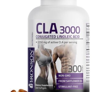 Bronson CLA 3000 Extra High Potency Supports Healthy Weight Management Lean Muscle