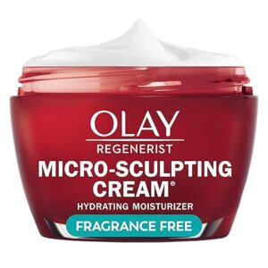 Olay Face Moisturizer, Regenerist Micro-Sculpting Cream for Women, Fragrance-Free - Hydrating, Anti-Aging, Anti-Wrinkle, Firming Skin Care