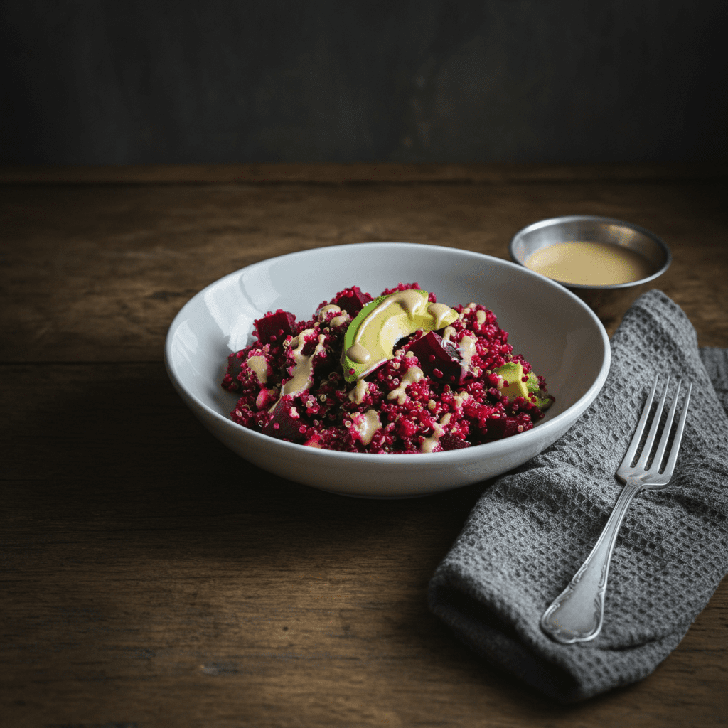 A bowl of colorful, healthy vegetables and fresh greens.